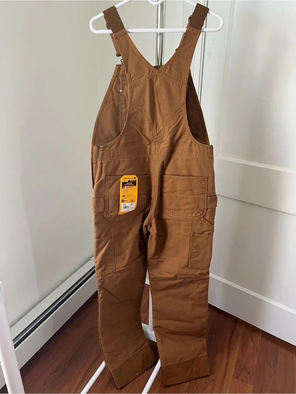 Carhartt Brown Women’s Washed Duck Insulated Bib Overall Size M - Picture 4 of 5